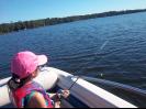 Grace before the great fishing excitement.
