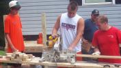 Ryan was good with the big saw.