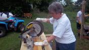 Gynanne was good with the saw also.