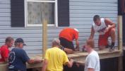 Putting the deck on the ramp.