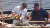 Mark and Dick measuring twice and cutting once.