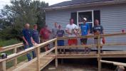 Becky's finished wheel chair ramp.