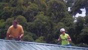 Mike and Nicholas on the roof