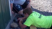 Masonry drilling is tough.
