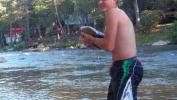 Connor finally got the rock out of the sand.
