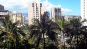 View from hotel window in O'ahu