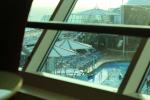 looking down on the pool