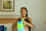 Getting ready to go swimming in the ocean