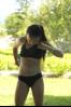 putting on sunscreen