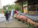 A totem being restored