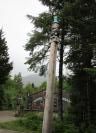 Seward atop a totem