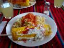 Corn with Mayonise, Ketchup and Cheese?!?!?!