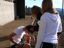 Back at the schoolhouse washing Josh's hair
