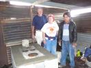 Finishing the 3rd stove with Juan