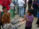 Trish playing with one of the boys after we ate