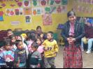 Kindergarten teacher and her class