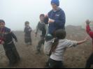 Gynanne playing with the local children and bubbles