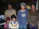 Family receiving the first stove