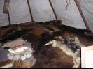 Inside an indian tepee