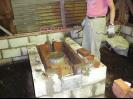 Putting in the fire brick
