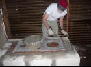Bill working hard on a stove