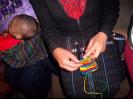 Knitting and watching the baby!