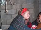 Shannon receiving her weaving from the women