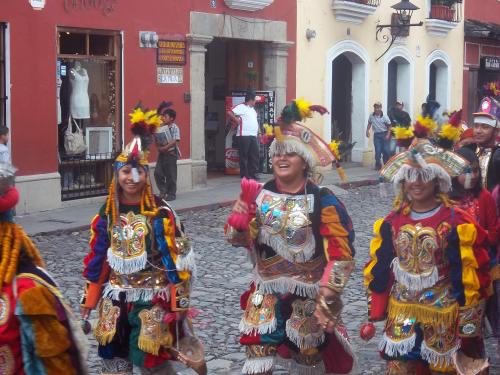 Feast of San Cristabol parade in Antigua