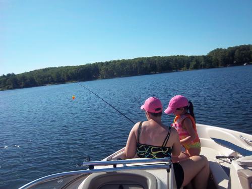 Ella and Maria before the great fishing excitement.