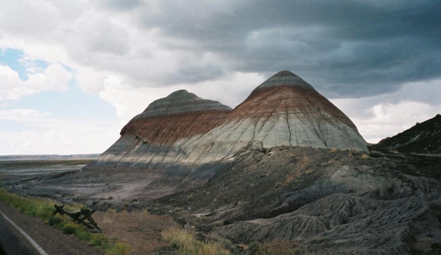 Rock formations in the Petrified Forest
