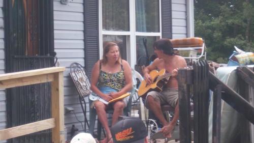 Steve can make some sweet music on his guitar.