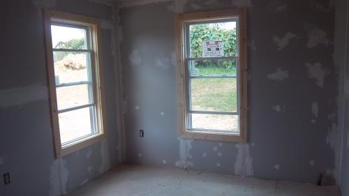 A finished bedroom.