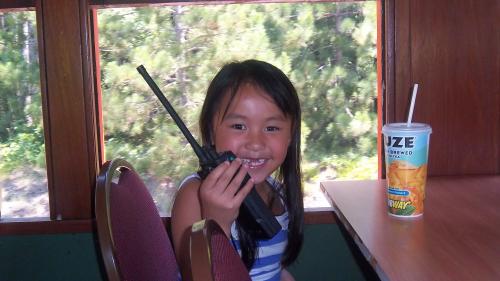 Ella running the train!