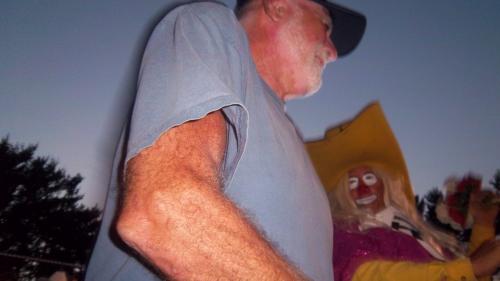 Nevin with the clown