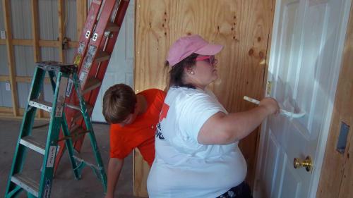 Ashley and Parker painting