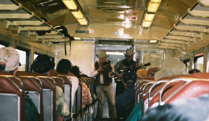 Musicians on the train