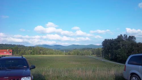 View from the parking lot of the church