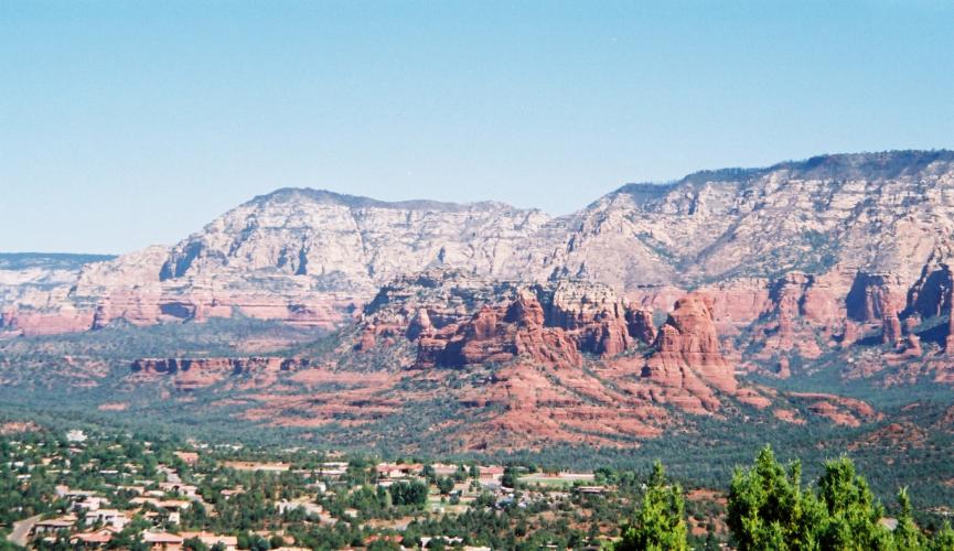 Looking down on Sedona