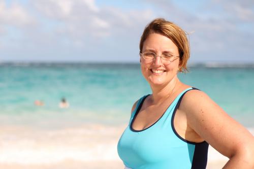 Maria at the beach