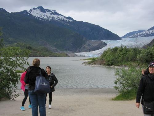 The girls at Mendenhall Glacier