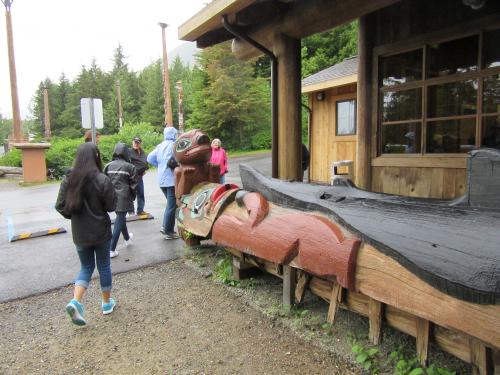 A totem being restored
