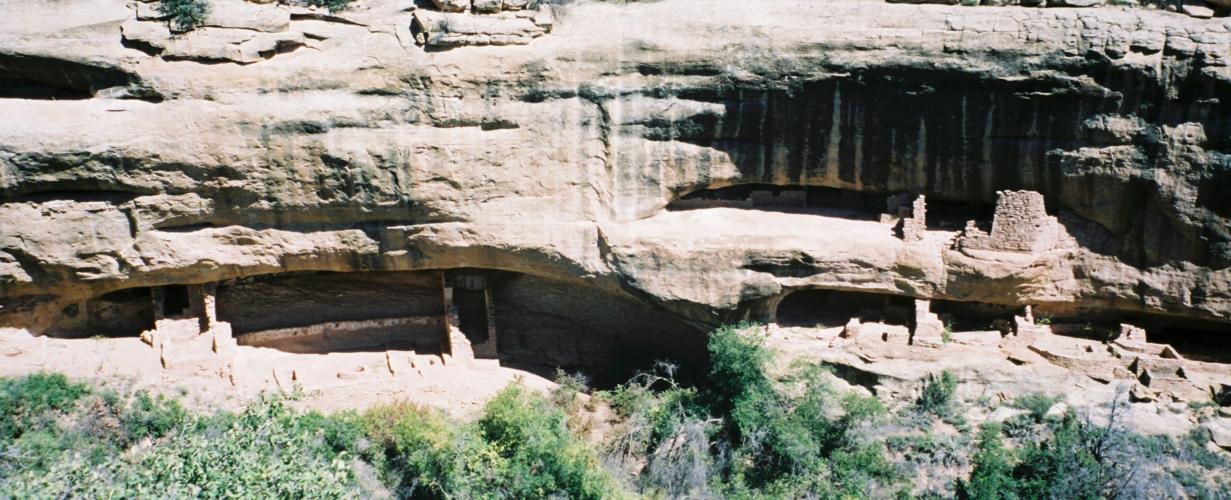 Cliff dwllings at Mesa Verde (most recent dwellings)  1300AD
