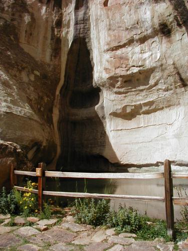 Permanent pool for travelers at Inscription Rock