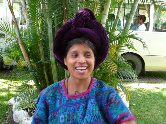 Girl selling things in Panajachel
