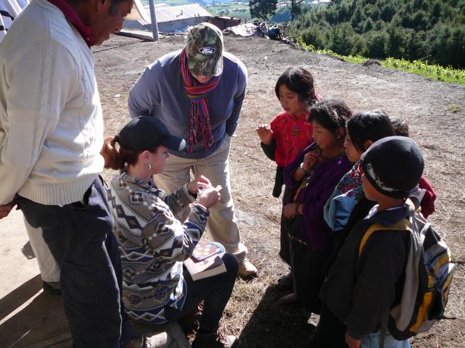 Back at Xolja Trish teaching the kids to make 
