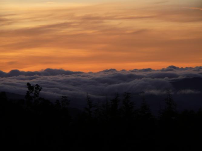 We were above the clouds at times
