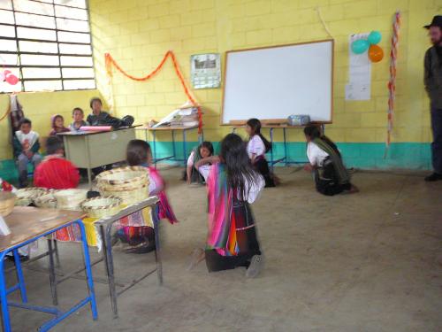 A dance by school children