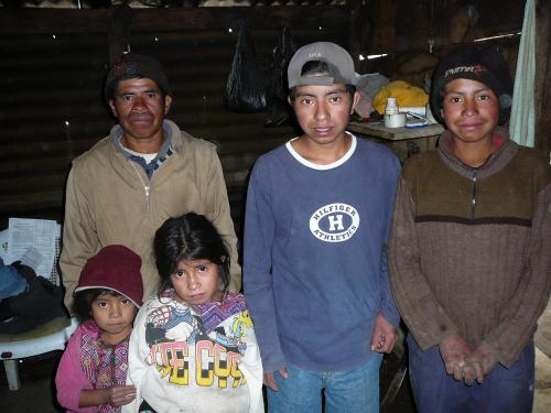 Family receiving the first stove