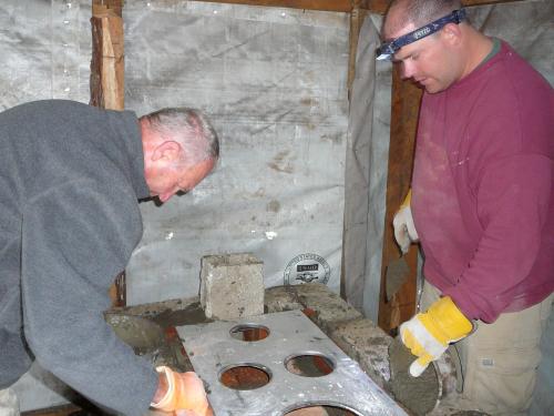 Wayne and Dave working on second stove