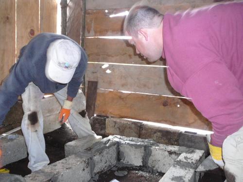 Wayne and Dave beginning 3rd stove